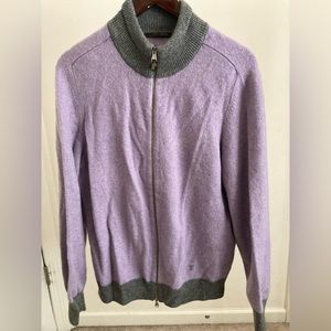 Louis Vuitton Cashmere Mock Neck Zip Up Cardigan